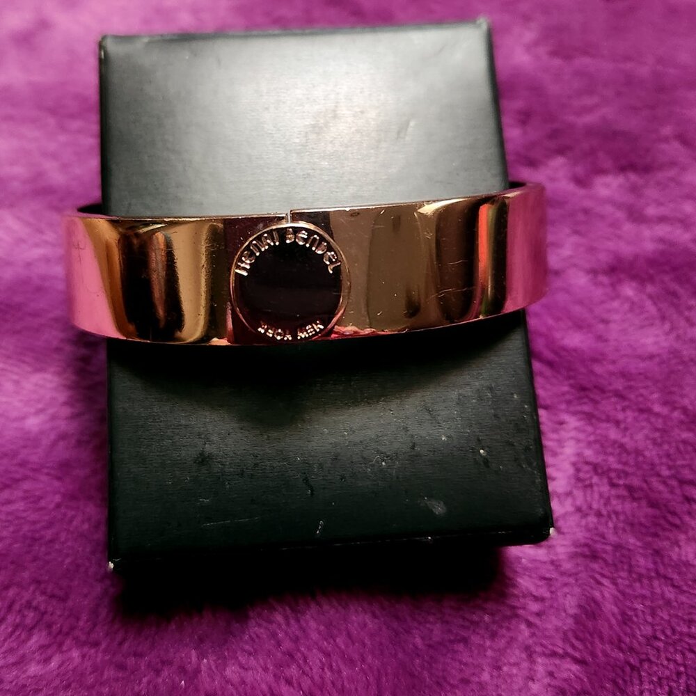Henri Bendel Bangle - Button/Snap Closure - Rose Gold - VGUC